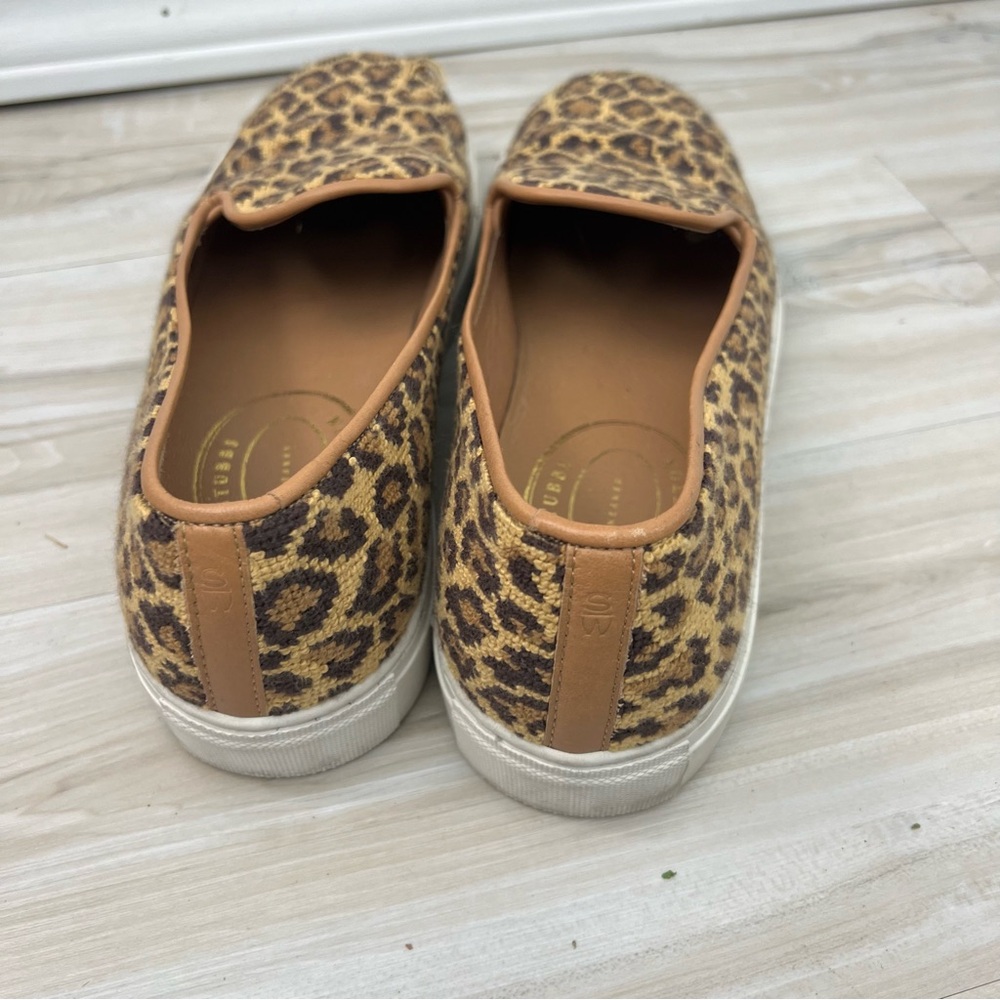 Stubbs & Wootton Slip On Leopard Print Loafers Flaw - Picture 5 of 10